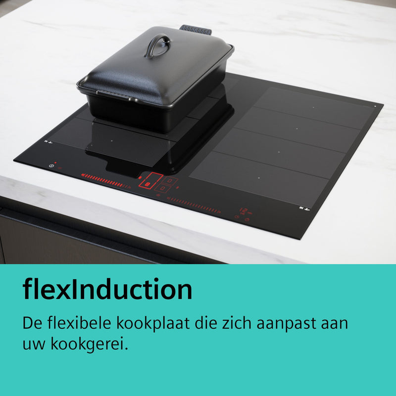 Siemens EX375FXB1E - iQ700 - flexInduction kookplaat - 30 cm - Zwart - Opbouw met kader