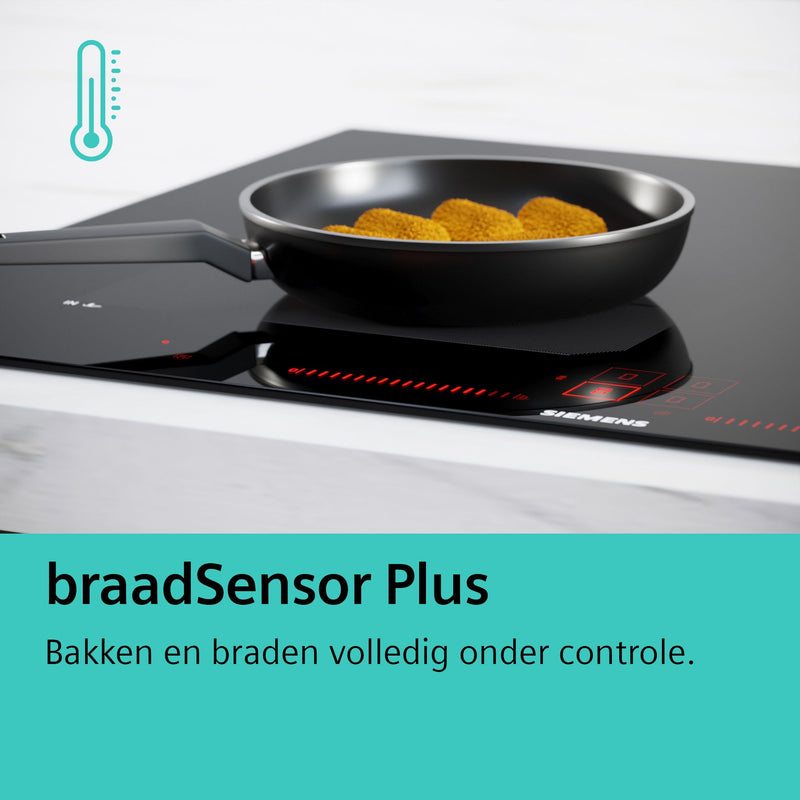 Siemens EX875LEC1E - iQ700 - Inductiekookplaat - 80 cm - Zwart - Opbouw met kader