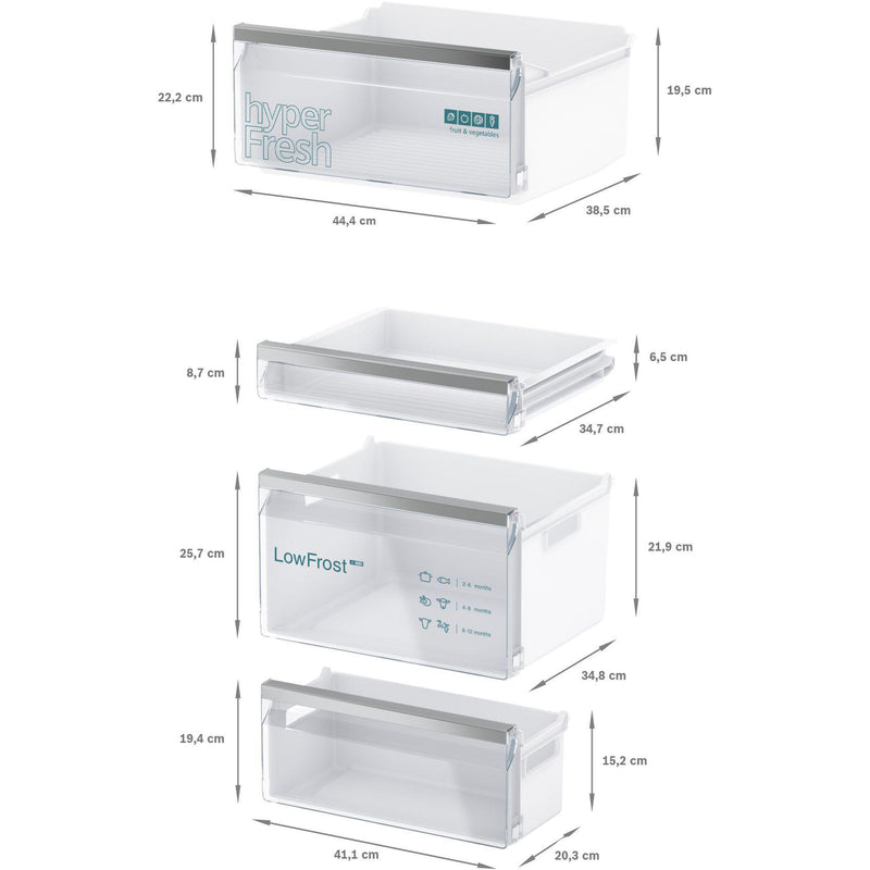 Siemens KI86VVFE0 - iQ30 - Inbouw - koel-vriescombinatie - 177.2 x 54.1 cm - Vlakscharnier