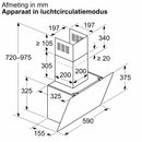 Siemens LC65KDK60 - iQ100 - Wanddampkap - 60 cm - zwart glas - Zwart