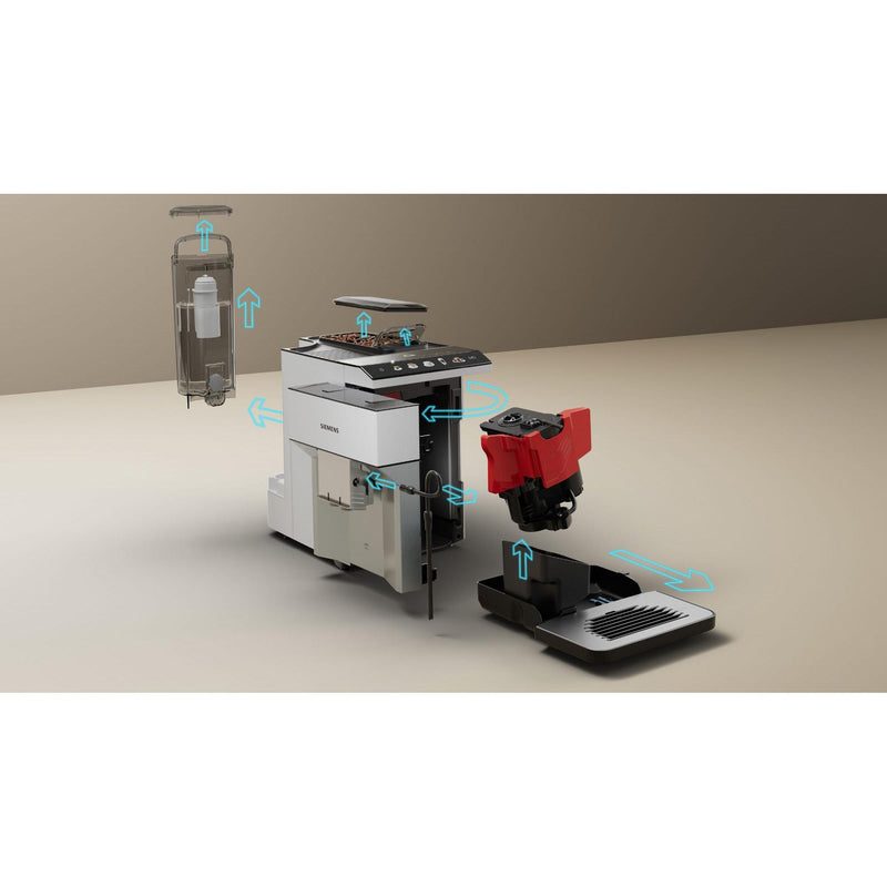 Siemens TP515R02 - EQ500 -  Espresso volautomaat classic - Zilver/Wit - Waterreservoir