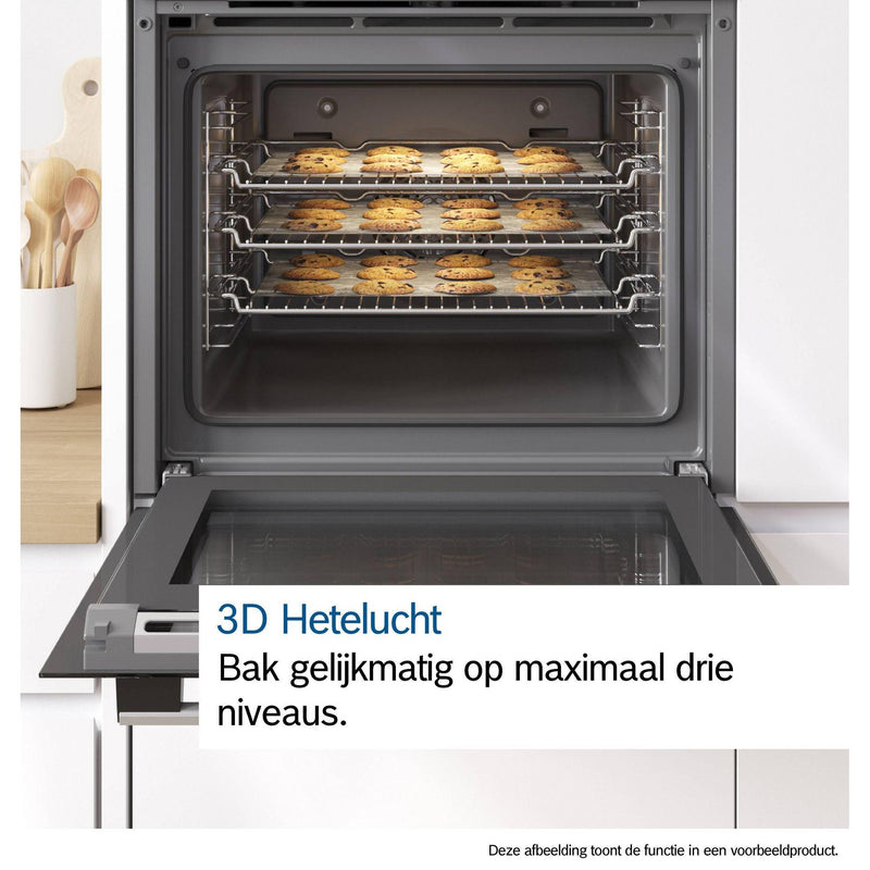 Bosch HRG578BB7 - Serie 6 - Multifunctionele oven met toegevoegde stoom - 60 x 60 cm - Zwart