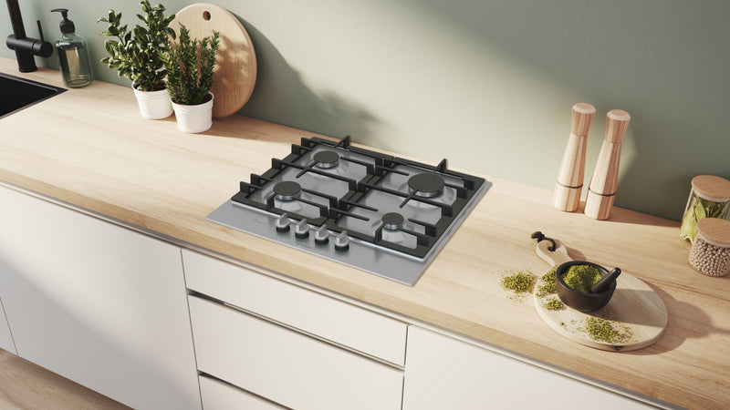 Bosch PCP6A5I90 - Serie 6 - Gaskookplaat - 60 cm - Inox