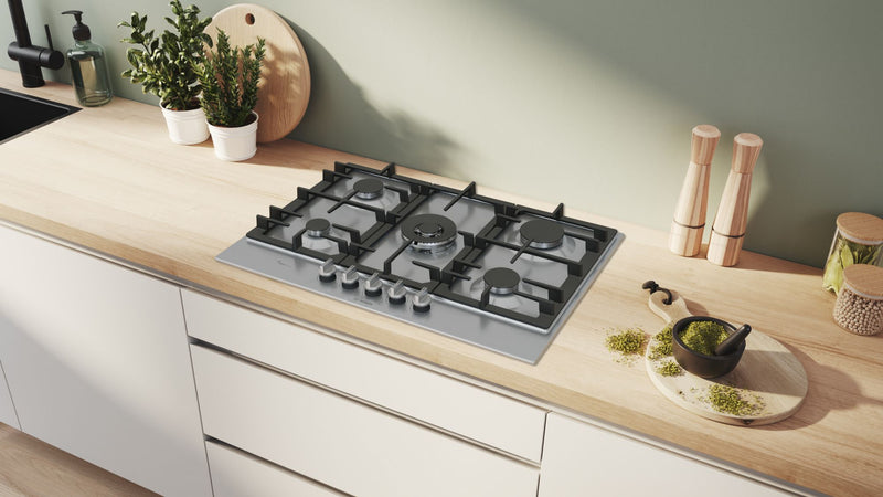 Bosch PCQ7A5I90 - Serie 6 - Gaskookplaat - 75 cm - Inox
