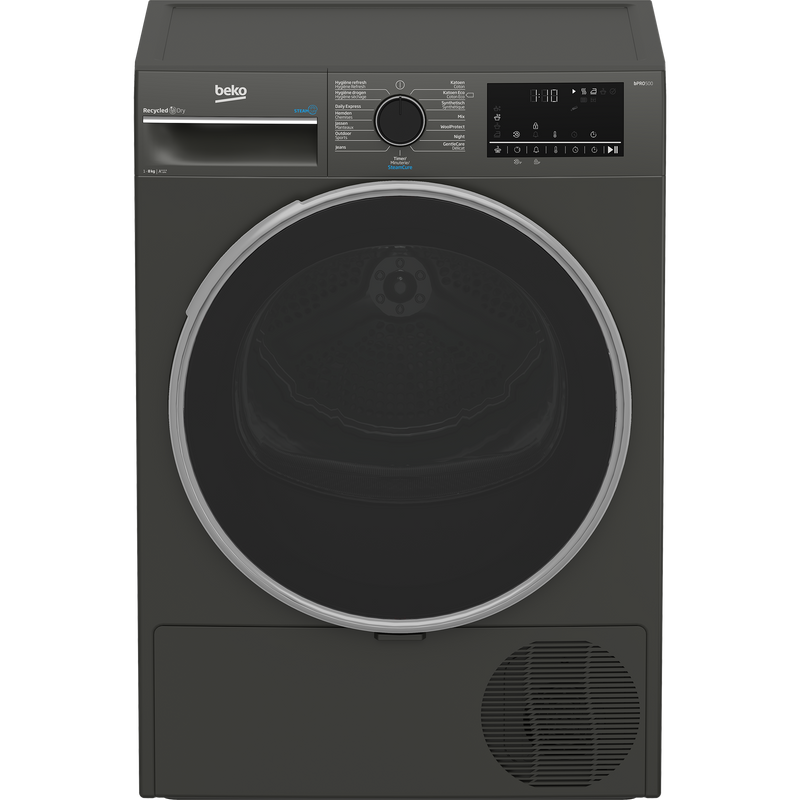 Beko B5T68259M - Warmtepompdroger - 8 Kg - Antraciet