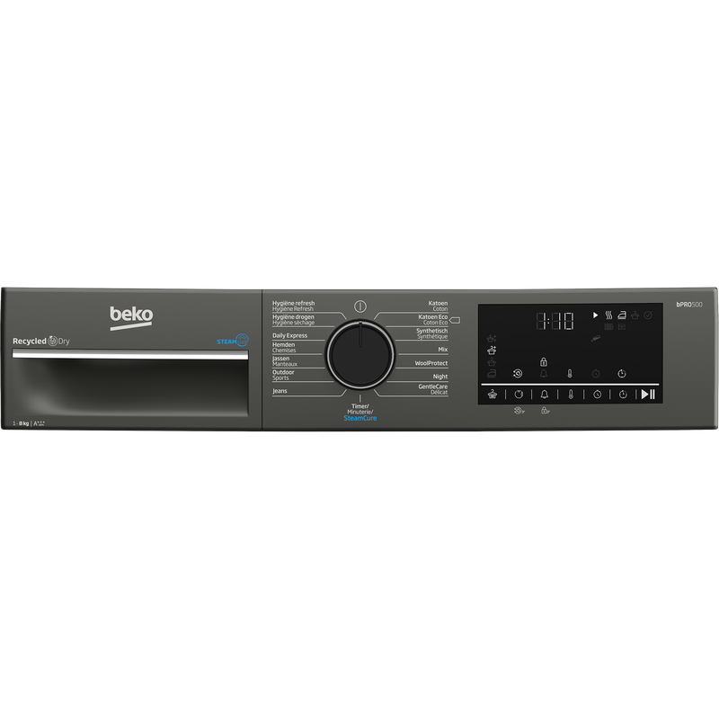 Beko B5T68259M - Warmtepompdroger - 8 Kg - Antraciet