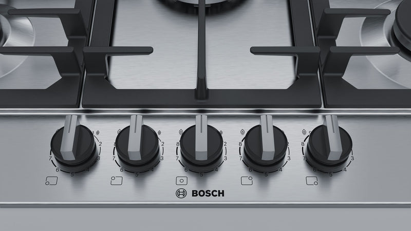 Bosch PCQ7A5B90 - Serie 6 - Gaskookplaat - 75 cm - Inox