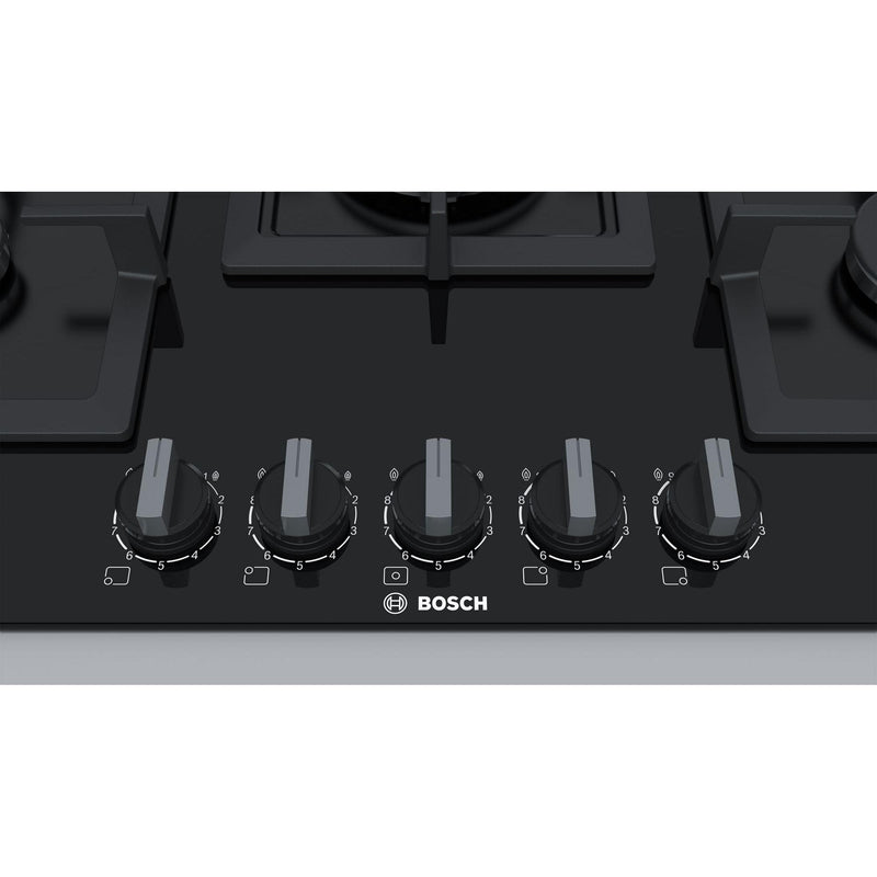 Bosch PPQ7A6B20 - Serie 6 - Gaskookplaat - 75 cm - Hardglas, Zwart