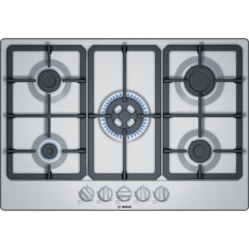 Bosch PGQ7B5B90 - Serie 4 - Gaskookplaat - 75 cm - Inox