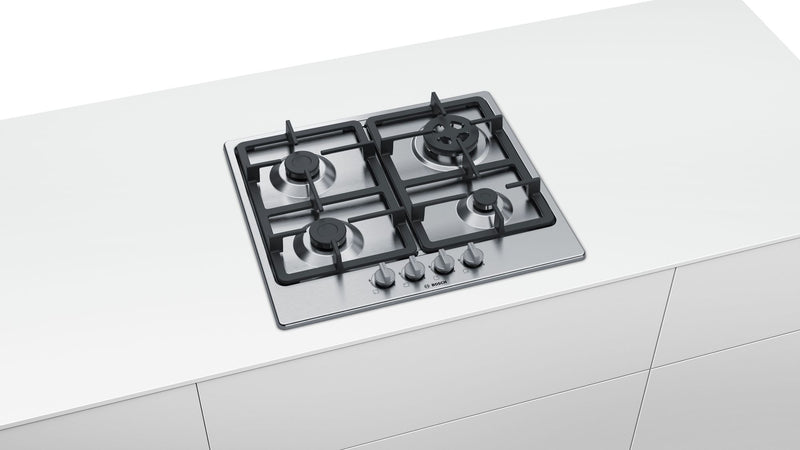 Bosch PGH6B5B90 - Serie 4 - Gaskookplaat - 60 cm - Inox