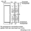 Siemens KI77SADE0 - IQ500 - Inbouw - Koel-vriescombinatie - 158 cm