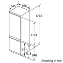 Siemens KI87SADE0 - iQ500 - Inbouw - koel-vriescombinatie - 177.2 x 55.8 cm - softClose - vlakscharnier