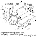Bosch DFM064W54 - Serie 2 - Telescopische dampkap - 60 cm - Zilver metallic