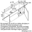 Bosch DFS097A51 - Serie 4 - Telescopische dampkap - 90 cm - Zilver metallic