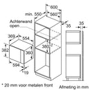 Bosch BEL554MB0 - Serie 6 - Inbouw Magnetron met Grill - 59 x 38 cm - Zwart