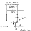 Siemens WI14W542EU - iQ700 - Inbouw wasmachine - voorlader - 8 kg