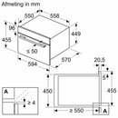 Bosch CMA585GS1 - Serie 6 - Inbouwmagnetron met heteluchtfunctie - 60x45 cm - Inox