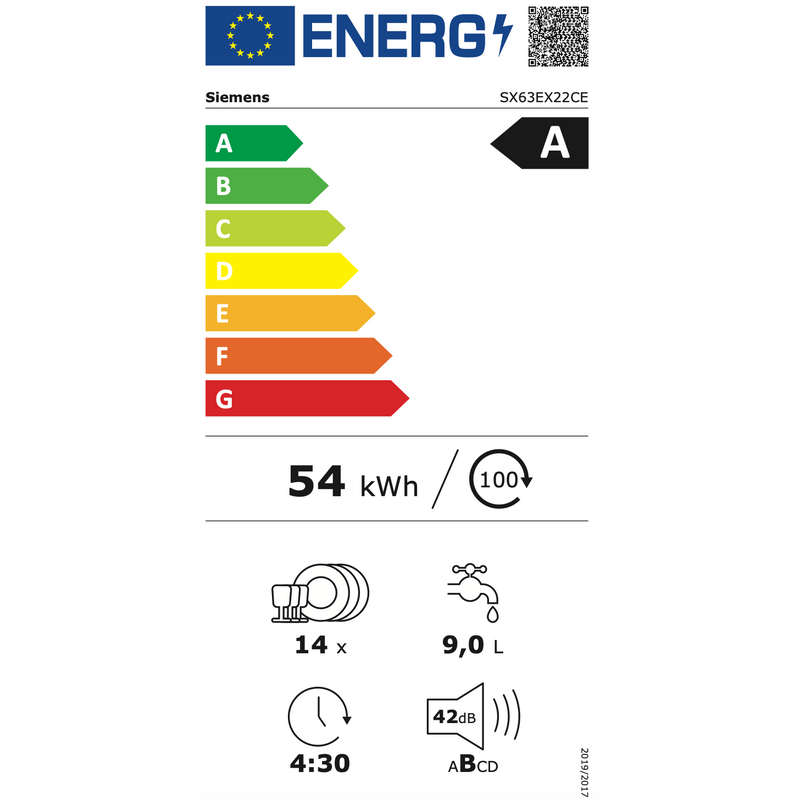 Siemens SX63EX22CE - iQ300 - Volledig integreerbare vaatwasser - 60 cm - XXL (extra hoog)