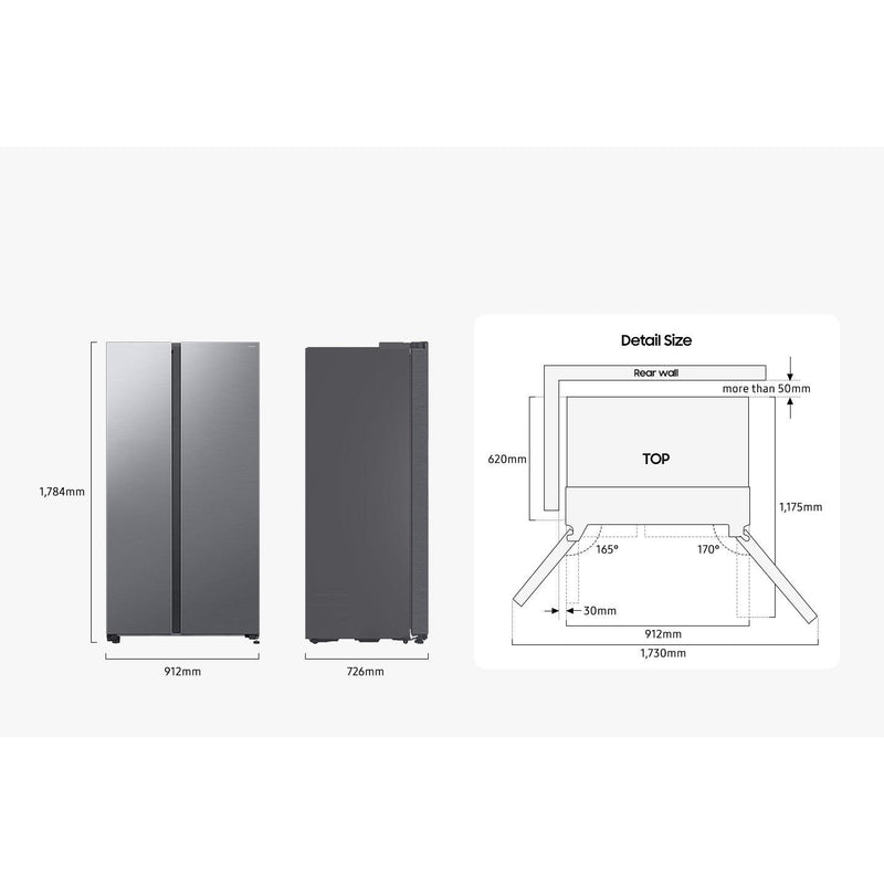 Samsung RS70F66KCFEF - Amerikaanse koelkast - 7 serie - Zwart Inox - Wifi