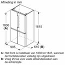 Bosch KFN96APEA - Serie 6 - Amerikaanse koelkast - Inox