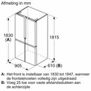 Siemens KF96NAXEA - iQ500 - Amerikaanse koelkast - Vrijstaand - Zwart