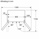 Siemens KF96NAXEA - iQ500 - Amerikaanse koelkast - Vrijstaand - Zwart