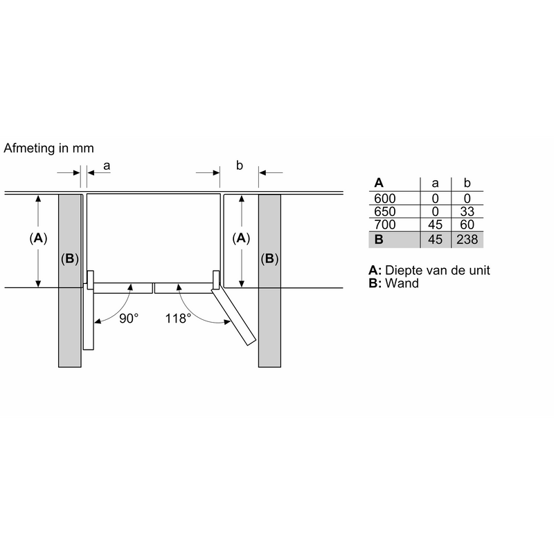 Siemens KF96NAXEA - iQ500 - Amerikaanse koelkast - Vrijstaand - Zwart