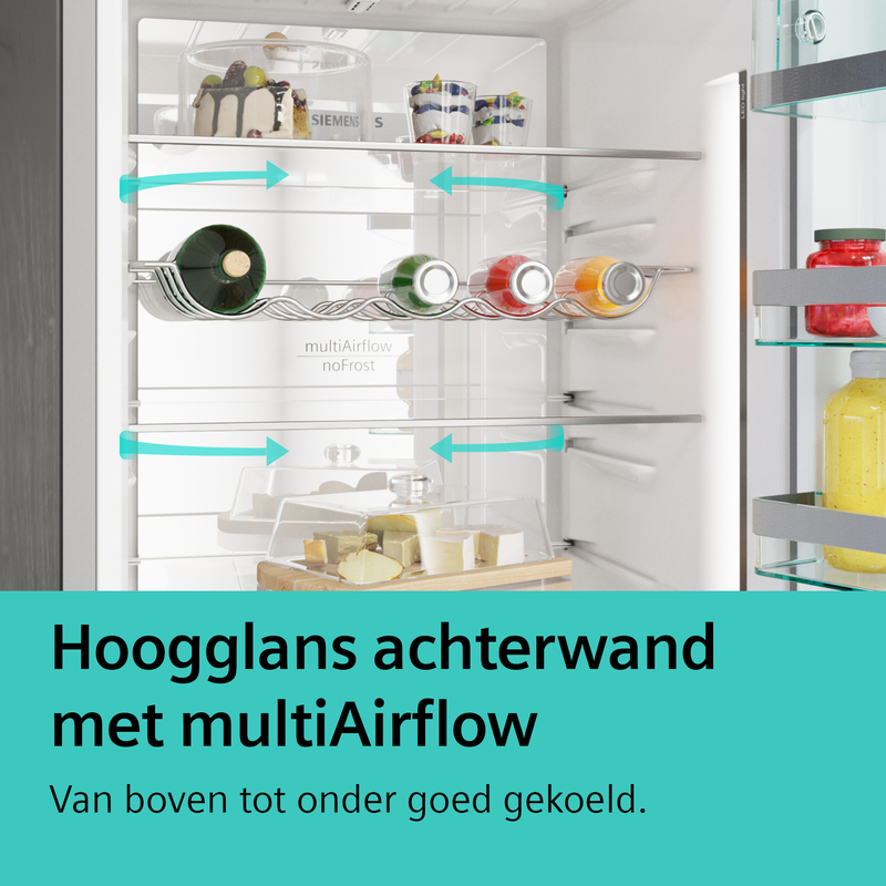 Siemens KF96NVPEA - IQ300 - Amerikaanse koelkast - Vrijstaand - Inox